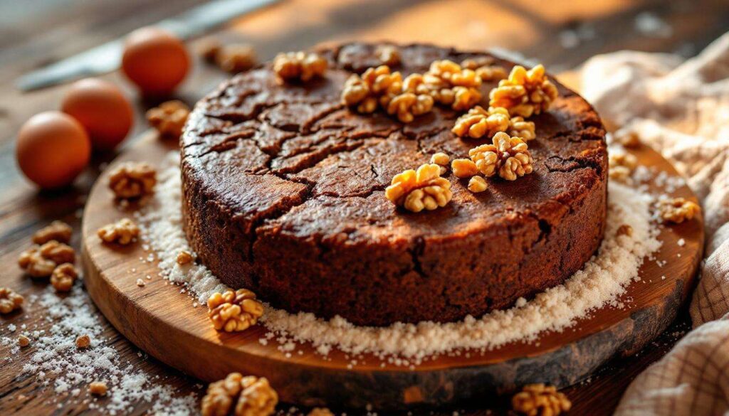 Torta di noci ricetta con 3 ingredienti senza farina senza burro senza olio